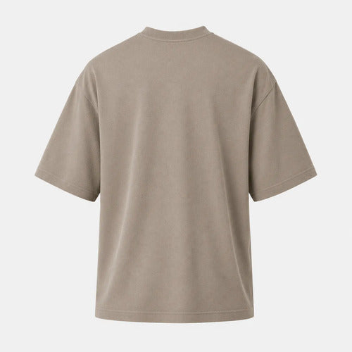 Polera Hombre Oversize Manga Corta Cuello Redondo Lisa