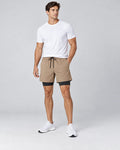 Short Deportivo Hombre 2 En 1 Con Calza Interior Gimnasio