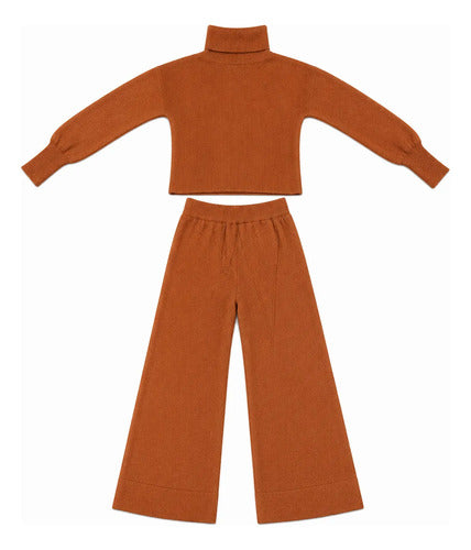 Conjunto Mujer Cuello Alto Pantalón Palazzo Primavera