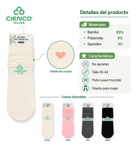 Calcetines Pack 12 Pares Bambú No Aprietan Tallas 35-42
