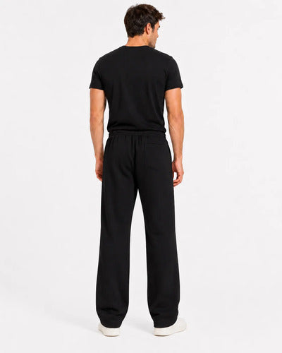 Pantalón De Buzo Unisex Pierna Ancha Con Interior Térmico