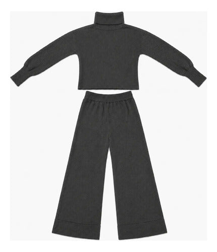 Conjunto Mujer Cuello Alto Pantalón Palazzo Primavera