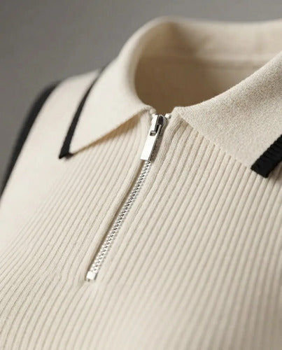 Polera Mujer Sin Mangas Cuello Polo Cierre Talla Única