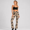 Calza Mujer Flare Scrunch Tiro Alto Tie Dye Corte Acampanado