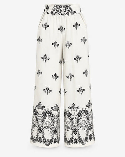 Pantalón Palazzo Mujer Modelo Florencia Estampado Floral