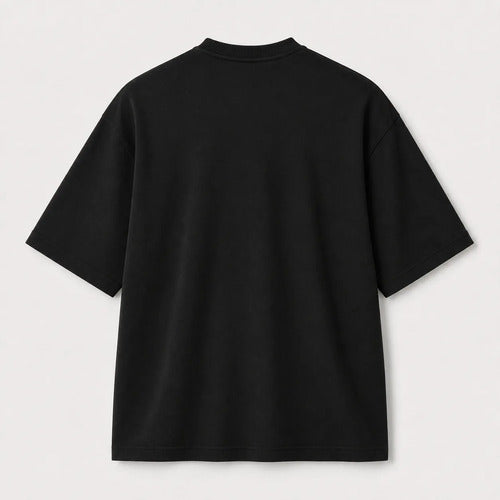 Polera Hombre Oversize Manga Corta Cuello Redondo Lisa