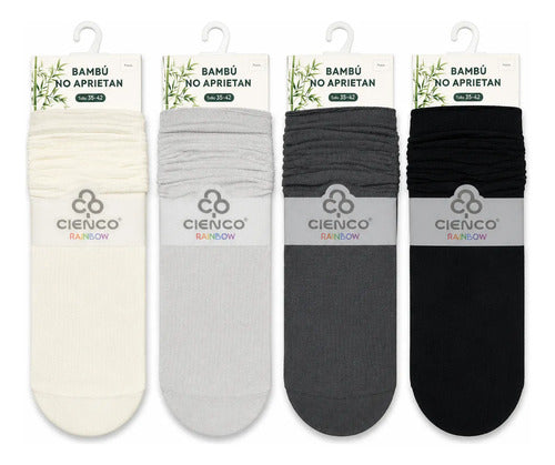 Calcetines Mujer Bambú 12 Pares Soft No Aprietan Talla 35-42