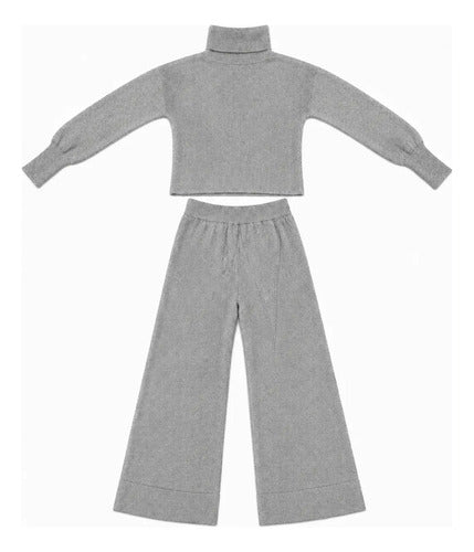 Conjunto Mujer Cuello Alto Pantalón Palazzo Primavera