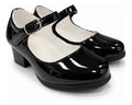 Zapato Cueca Mujer Charol Negro Taco Fiestas Patrias