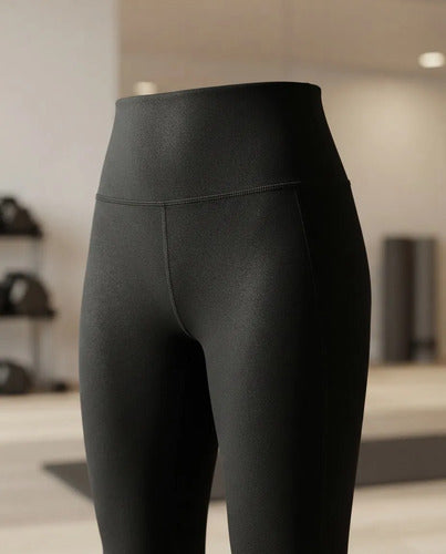Pantalón Flare Mujer Negro Tiro Alto Acampanado