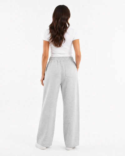Pantalón De Buzo Unisex Pierna Ancha Con Interior Térmico
