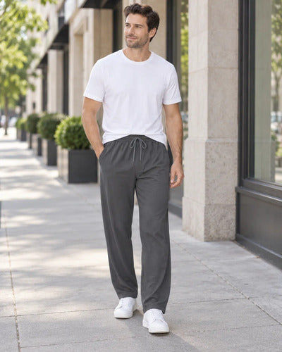 Buzo Pantalón Hombre Secado Rapido Elasticado Con Cordón
