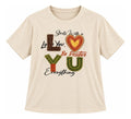 Polera Mujer Manga Corta Estampada Love Corazón