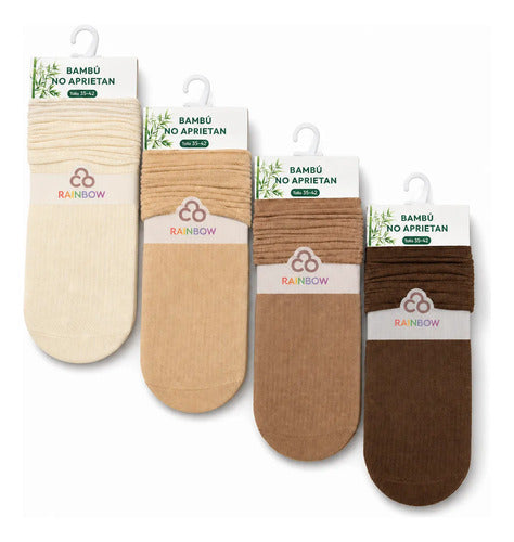 Calcetines Mujer Bambú Comfort Pack 12 Pares Talla 35-42