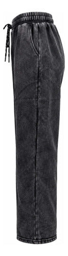Pantalón Mujer Stone Pierna Recta Cintura Elástica Prelavado