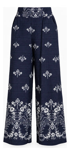 Pantalón Palazzo Mujer Modelo Florencia Estampado Floral