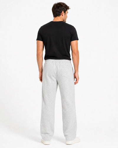 Pantalón De Buzo Unisex Pierna Ancha Con Interior Térmico
