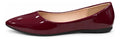 Balerina Mujer Punta Fina Charol Zapato Plano Elegante