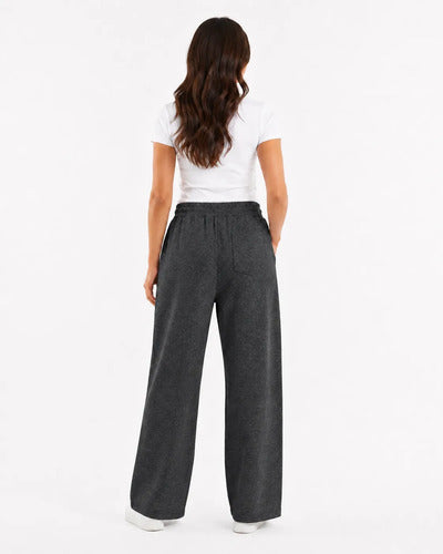 Pantalón De Buzo Unisex Pierna Ancha Con Interior Térmico