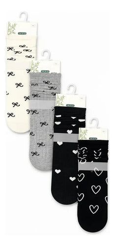 Calcetines Pack 12 Pares Mujer Bambú Talla 35-42 Estampados