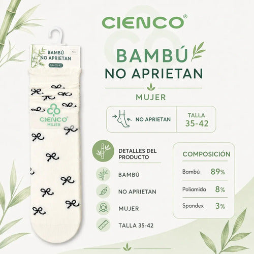 Calcetines Pack 12 Pares Mujer Bambú Talla 35-42 Estampados
