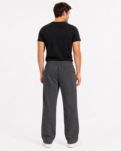 Pantalón De Buzo Unisex Pierna Ancha Con Interior Térmico