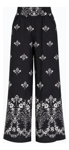 Pantalón Palazzo Mujer Modelo Florencia Estampado Floral