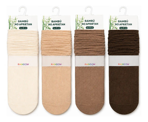 Calcetines Mujer Bambú Comfort Pack 12 Pares Talla 35-42