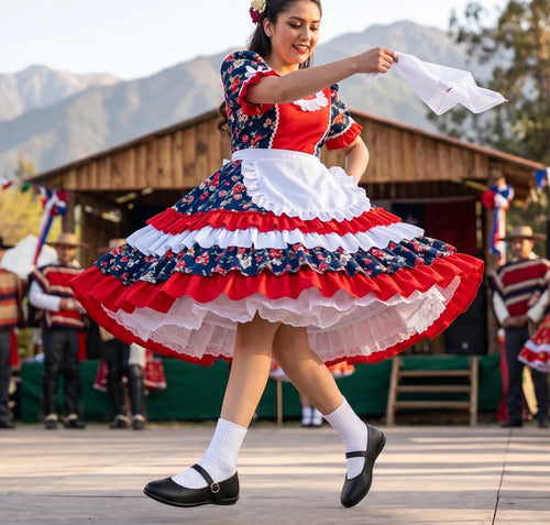 Zapato Escolar Y Cueca Niña Mujer Negro Con Correa